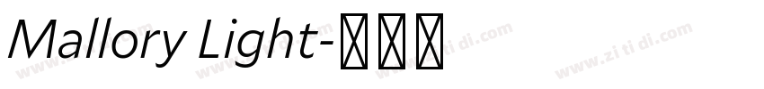 Mallory Light字体转换 Mallory Light字体转换